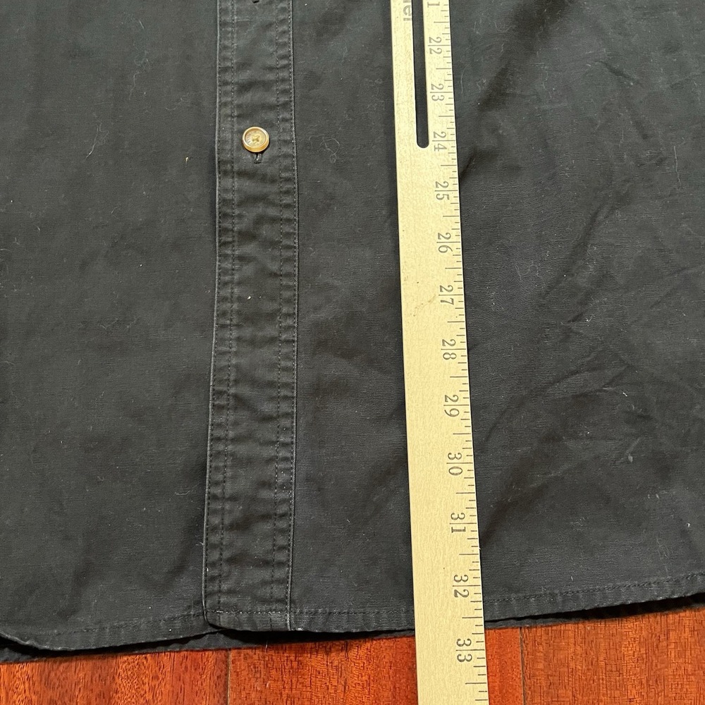 Vintage Orvis Shirt Mens XL Solid Black With Epauletes Button Down Field FADE 90 - Picture 5 of 7